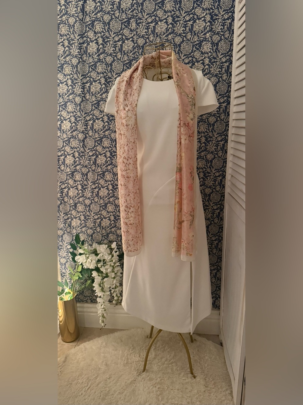 INC International Concepts Pink Floral Scarf / Wrap